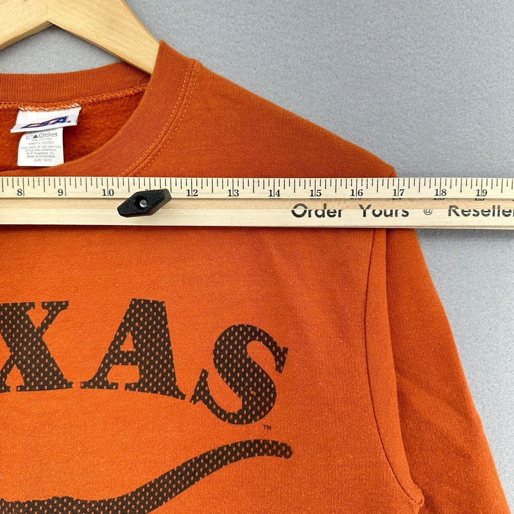 VTG Kids Orange Texas Longhorns Sweatshirt Pullover CSA 10/12 Y2K NCAA College - Picture 6 of 9